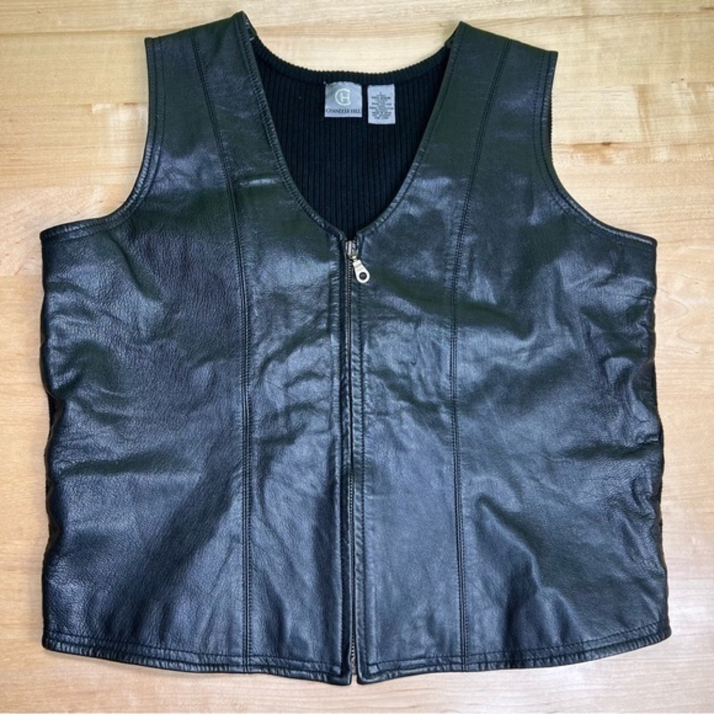 Chandler Hill Women's Leather Vest Jacket size L